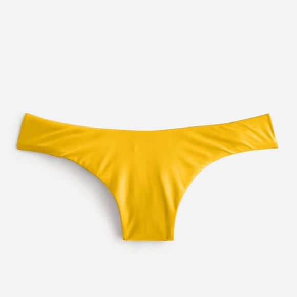 J.Crew Curved Waist Cheeky Bikini Swim Bottom Yellow Size Medium - Picture 1 of 7